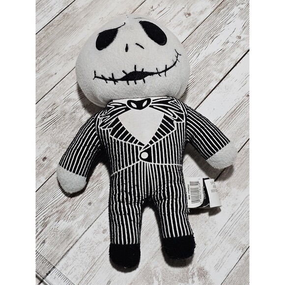 Disney Night Before Christmas Jack Skellington Plush 9" Black White Stuffed Toy - Picture 3 of 6